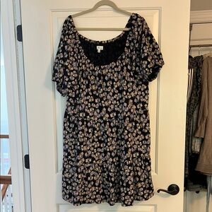 True Craft Black Floral Dress